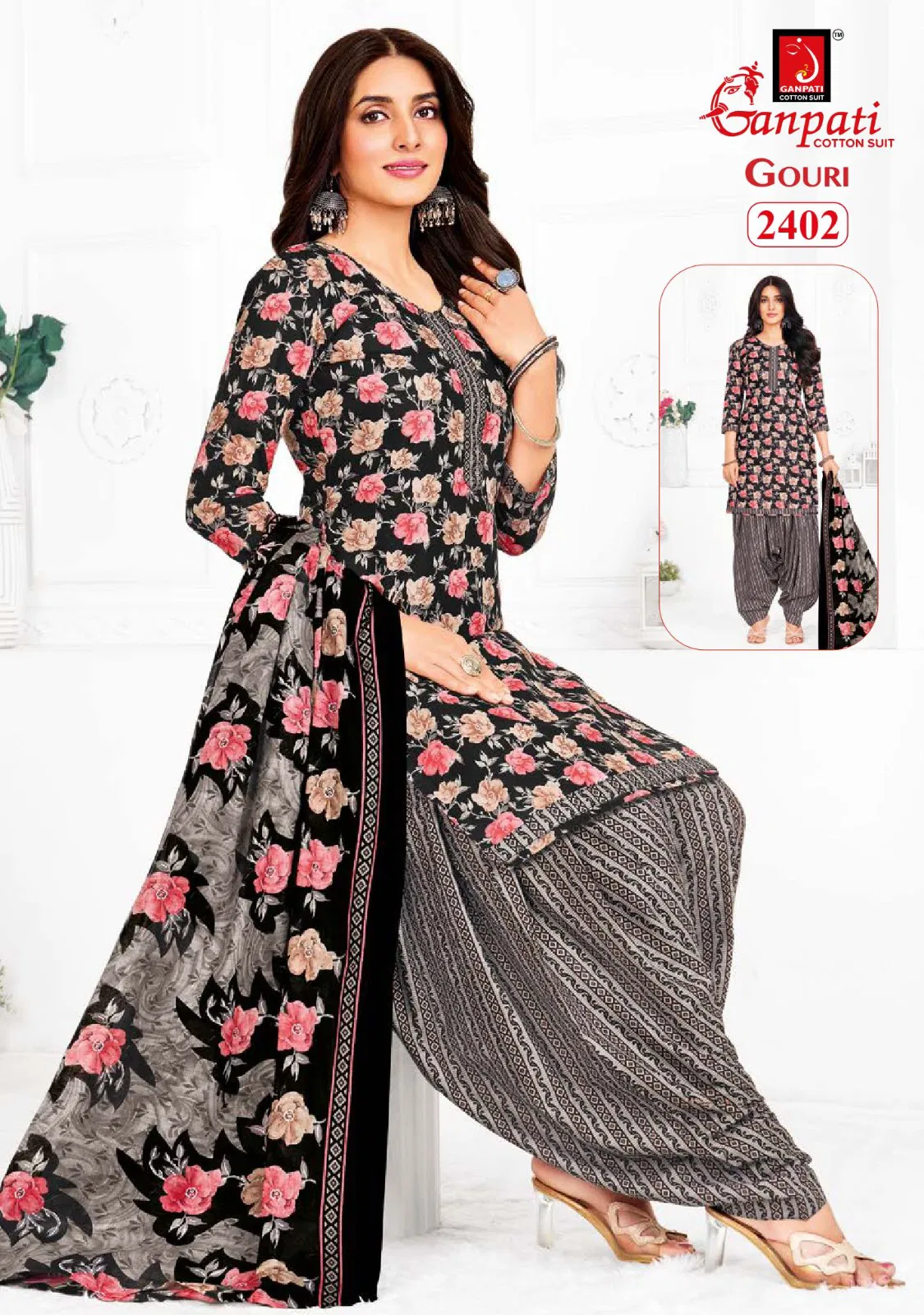 Gouri Vol 10 By Ganpati Heavy Cotton Printed Dress Material Wholesale Online